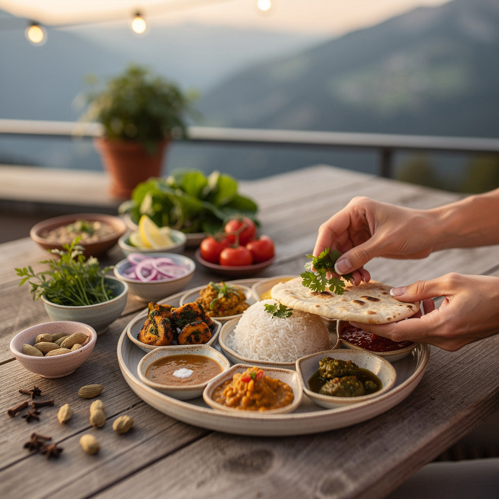 Chez Chander organic North Indian vegetarian cuisine prepared with care at our Sion restaurant